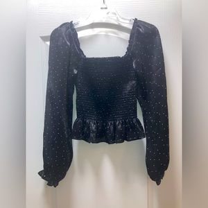 Puffy sleeve formal dress blouse.